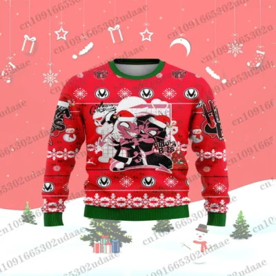Helluva Boss Anime Winter Christmas Sportswear Ugly Sportswear Mens and Womens Winter Celebration Christmas Casual Sportswear4 - Helluva Boss Shop