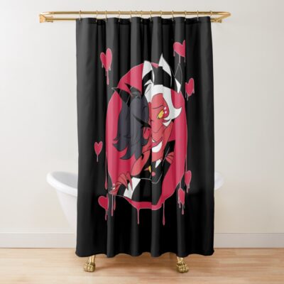 Helluva Boss - Moxxie Shower Curtain Official Helluva Boss Merch